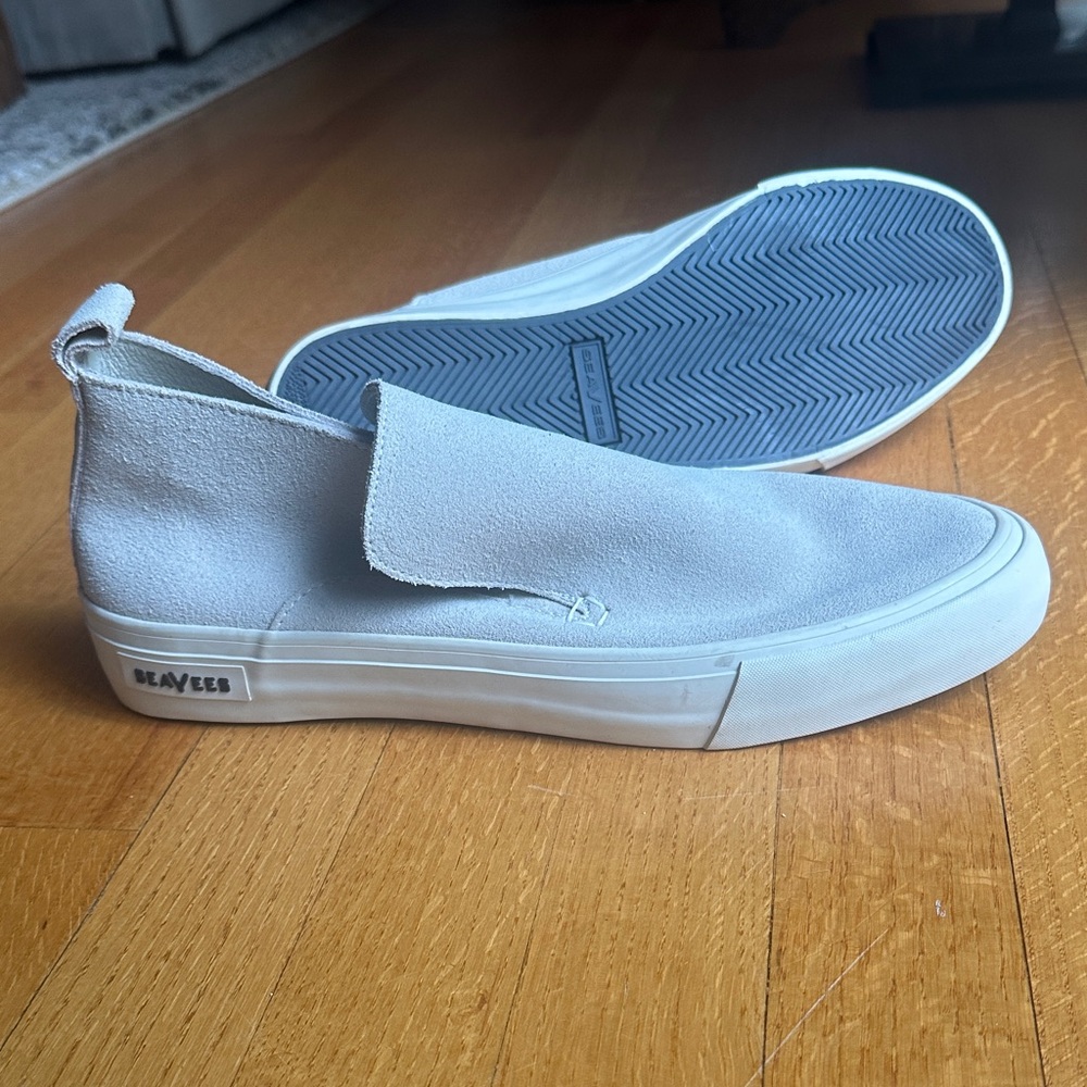 NWOT SeaVees Light Gray Suede Slip-On Sneakers